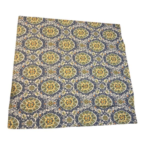 Pottery Barn Caesarea Medallion cotton duvet cover blue green white Queen/ Full - Picture 13 of 14